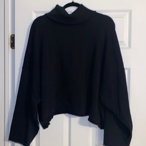 American Eagle Black Cropped Sweater